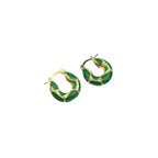 Dior | Enamel hoop earrings
