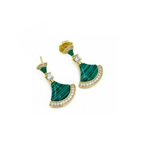 Fendi | Green Fan Drop Earrings