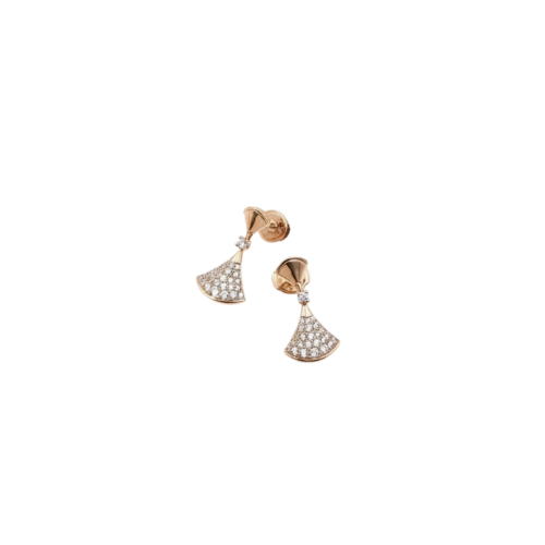 Dior | Shimmering Fan Pave Earrings