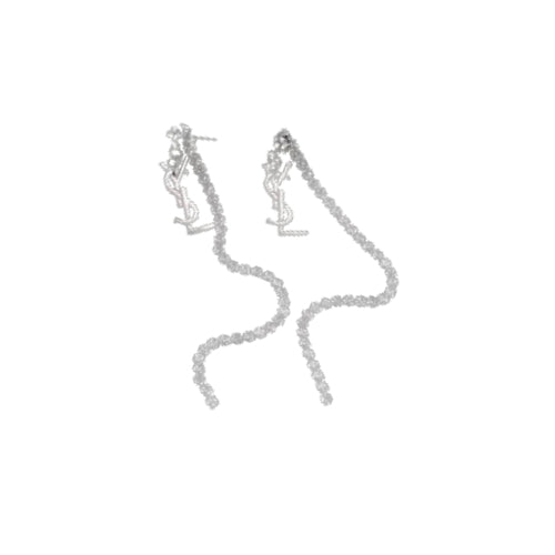Fendi | YSL Crystal Chain Drop Earrings