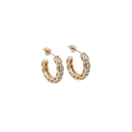 Hermes | Zircon Hoop Earrings