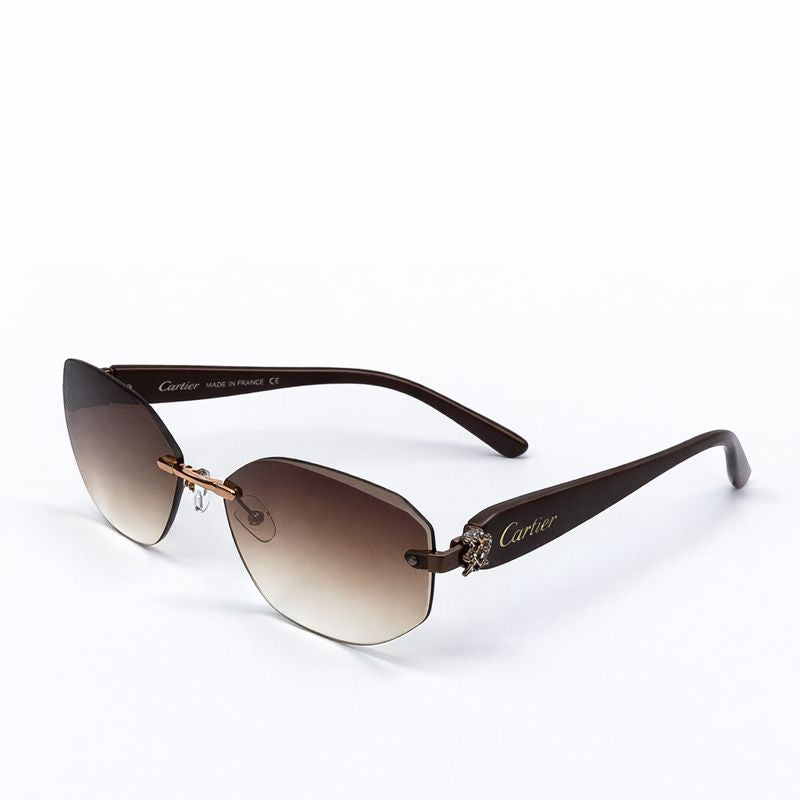 Cartier | Elegant Tortoise Shell Aviator Sunglasses
