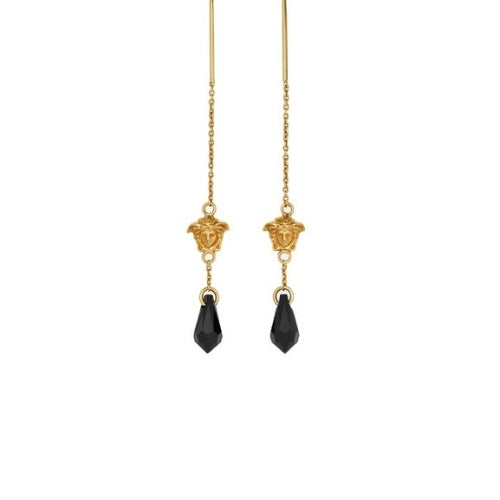 Dior | Gold Black Drop Earrings