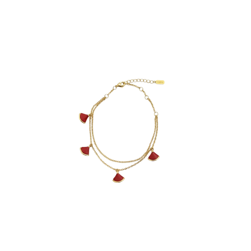 Fendi | Layered Red Charm Bracelet