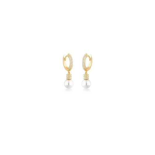 Dior | Gold Pearl Hoops
