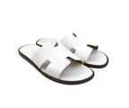 Hermes Izmir White Sandals